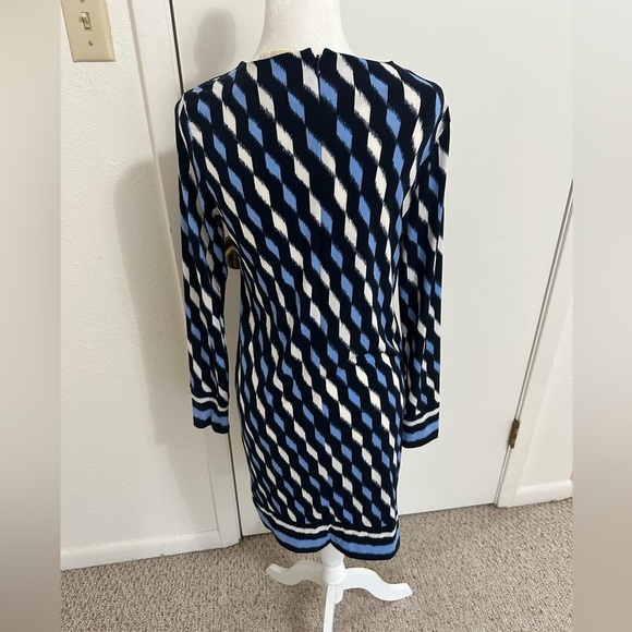 Michael Kors women’s knee length loom print long sleeve dress sz S - Picture 4 of 7